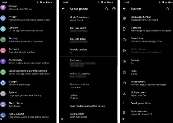 Nhấn 7 lần liên tiếp vào "Build number"