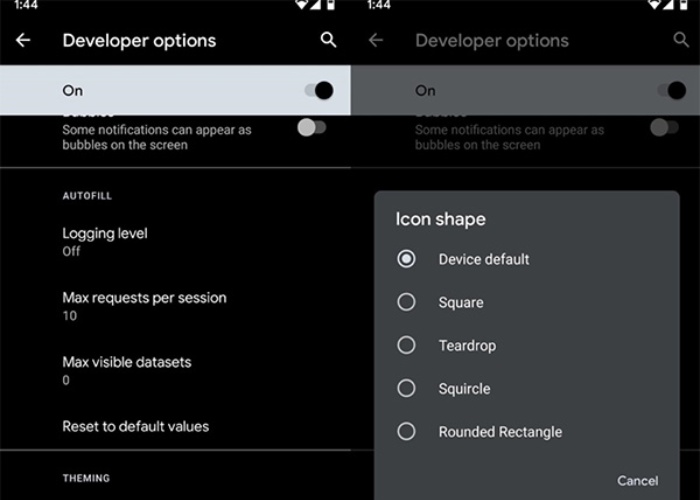 Nhấp chọn "Icon shapes" để chọn các biểu tượng khác