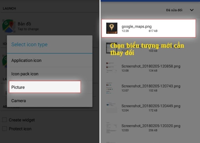 Chọn hình ảnh từ thư viện của bạn