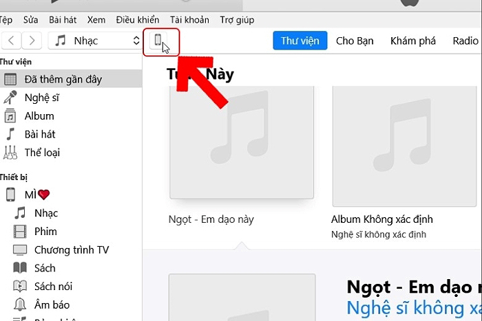 Chọn biểu tượng hình điện thoại