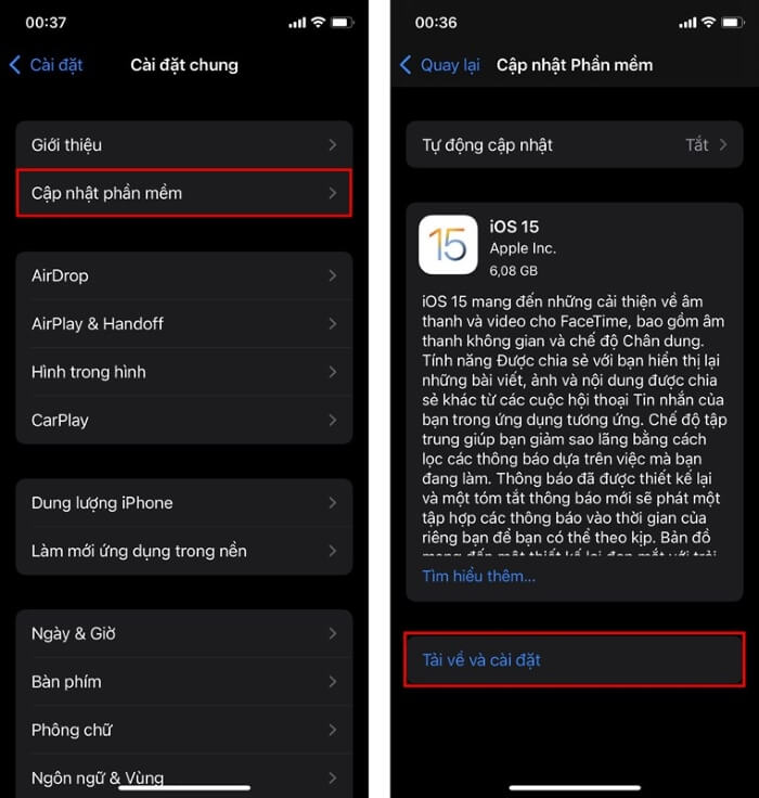 Cách cập nhật iOS 15 từ iOS 14