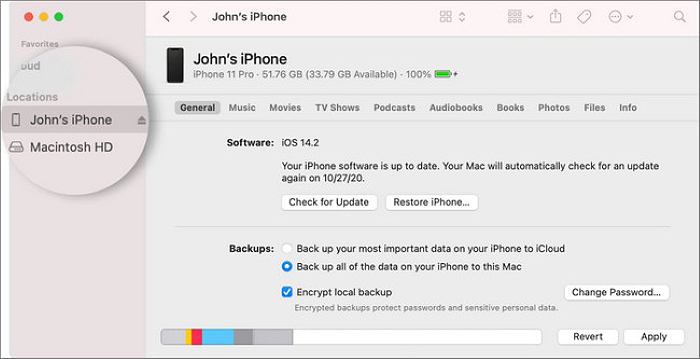 Chọn tên iPhone của bạn