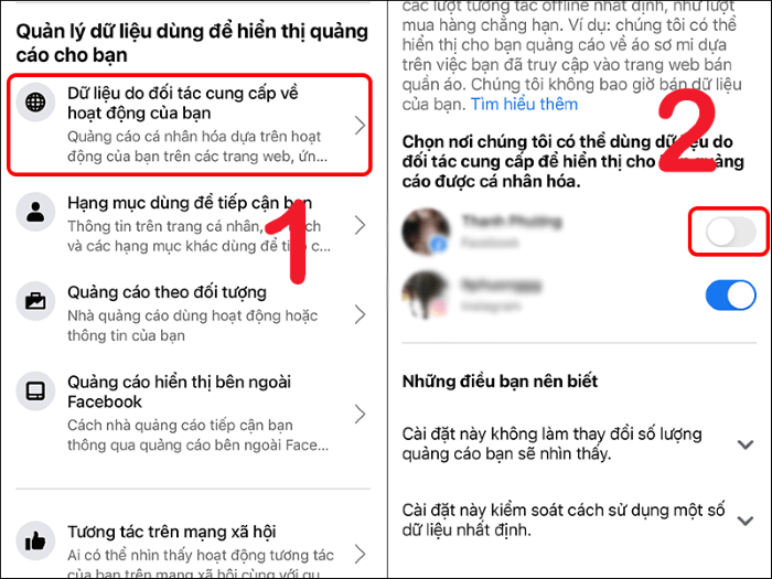 Chặn các đối tác mà Facebook “theo dõi” hành động của bạn