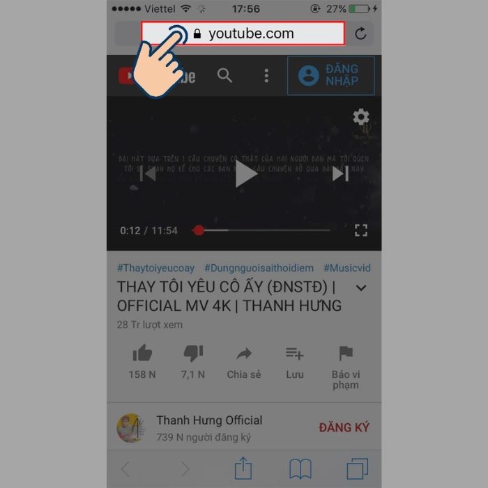 Chọn URL của video