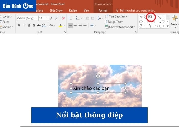 Chữ nghệ thuật có thể làm nổi bật các từ