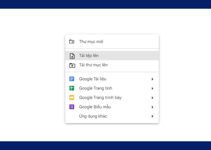 Nhấn “New” sau đó click chọn “Upload files”