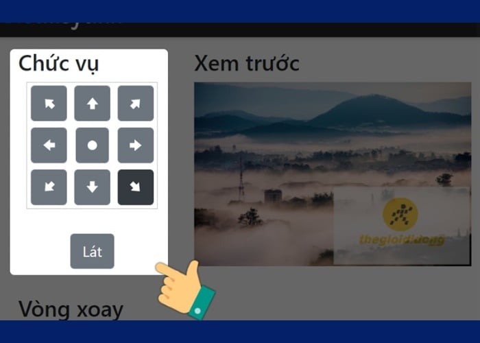 Sử dụng công cụ Chức vụ để điều chỉnh vị