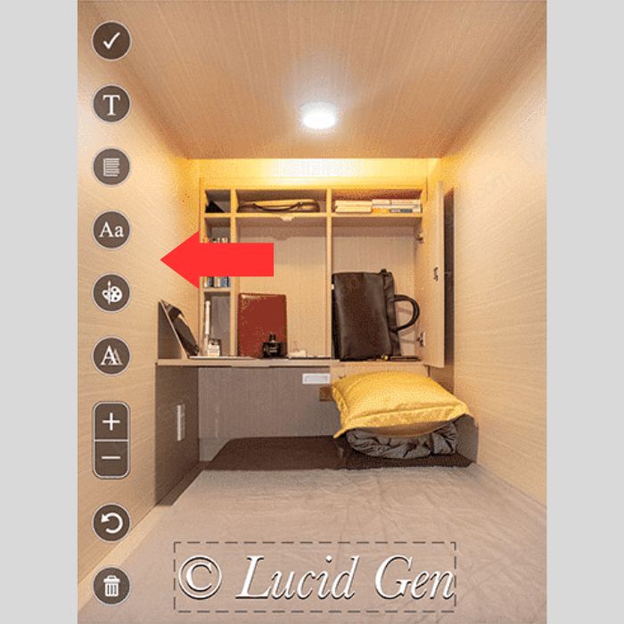 Nhập “text” > định dạng