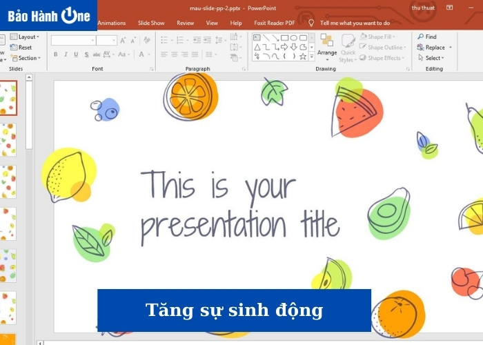 Âm nhạc làm cho bài thuyết trình trở nên sống động