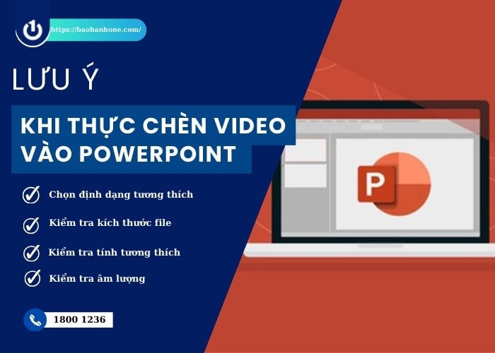 Một số lưu ý quan trọng khi chèn video vào
