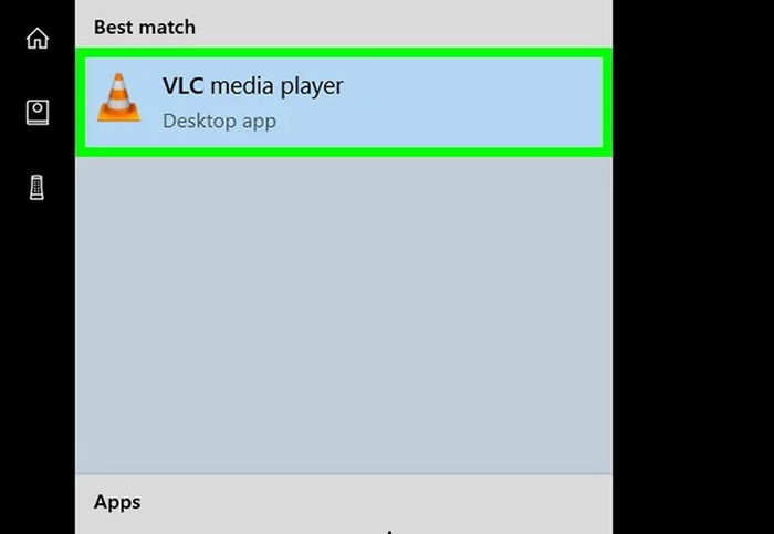 Mở “VLC media player”