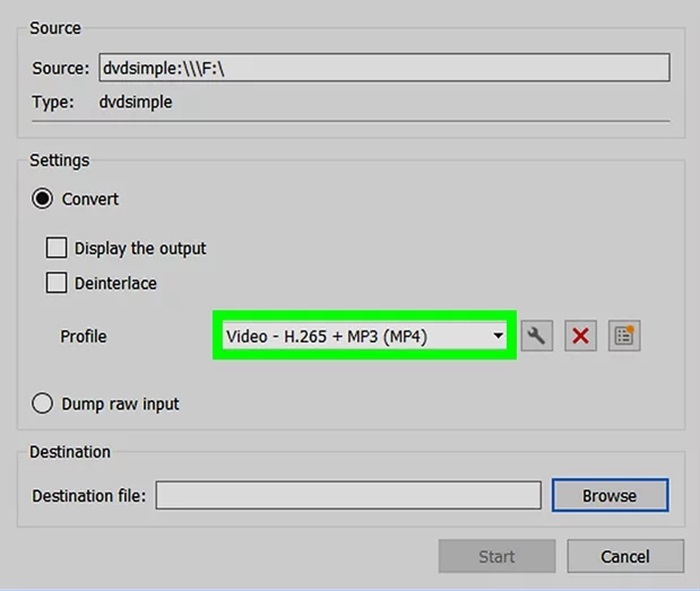 Chọn tùy chọn trong ô “Profile”