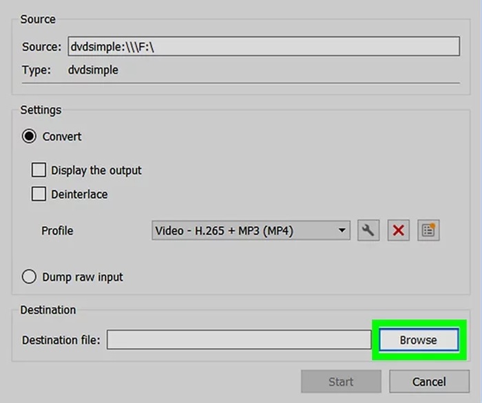 Chọn “Browse” > đặt tên file > chọn vị trí lưu > “Save”