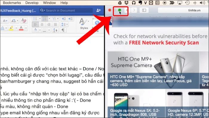 Chọn vào biểu tượng chấm tròn màu xanh