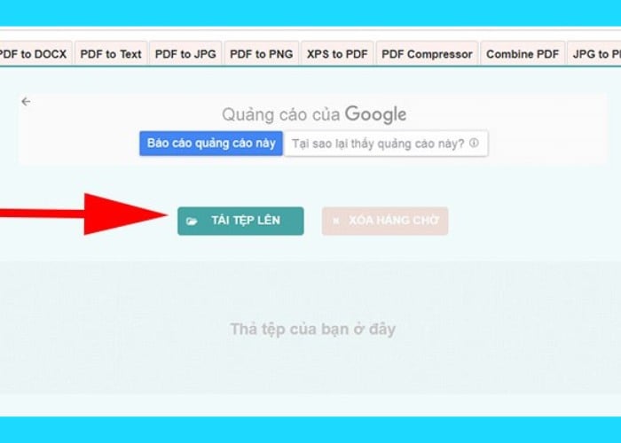 Vào trang chủ PDF2DOC chọn "Chuyển đổi PDF sang DOC"