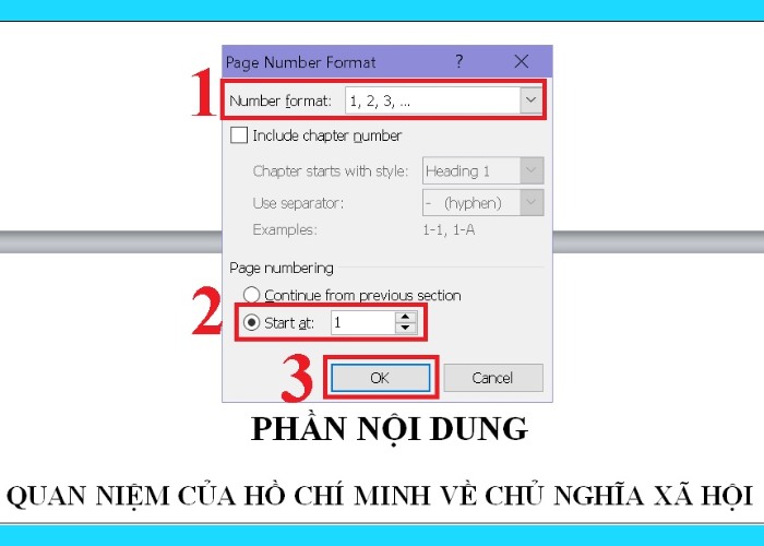 Chọn "Start at" sau đó nhấn "OK"