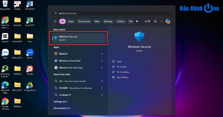 Nhấn nút Windows để mở Start menu
