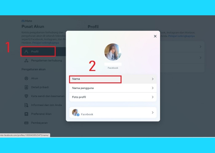 Trong phần "Cài đặt" nhấn vào "Nama"