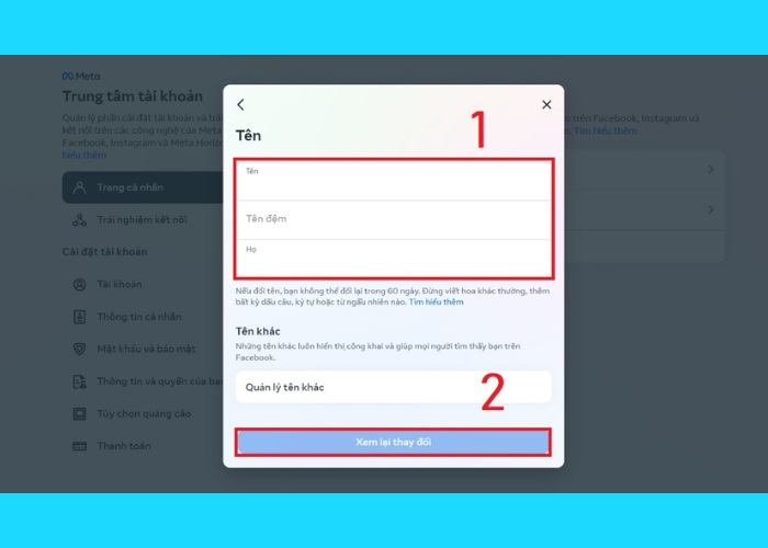 Nhấp vào mục "Xem lại thay đổi" để kiểm tra