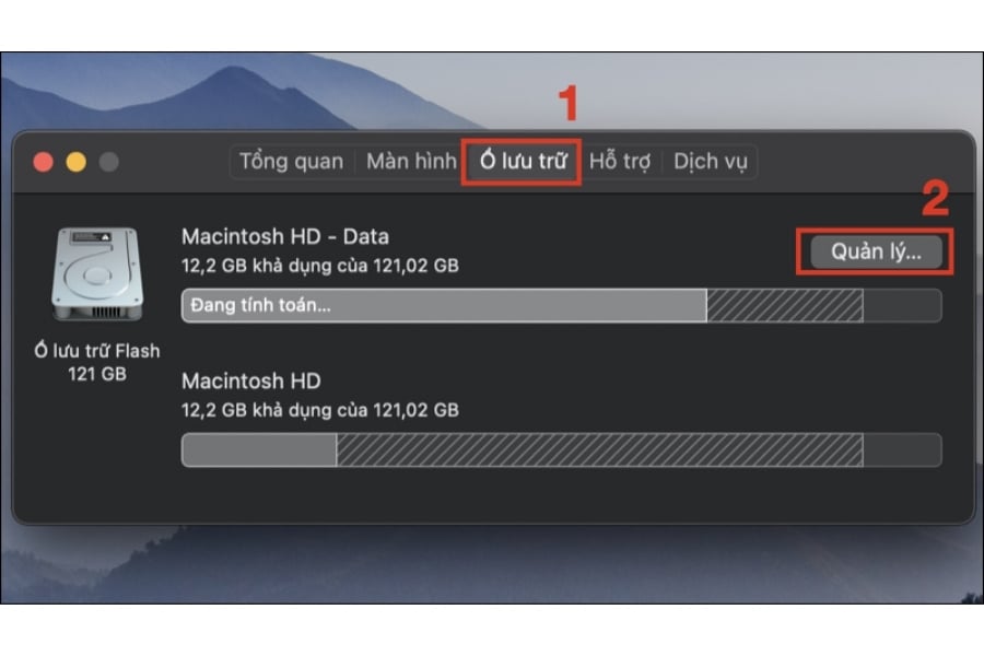 Ở trong mục Quản lý này bạn hoàn toàn có