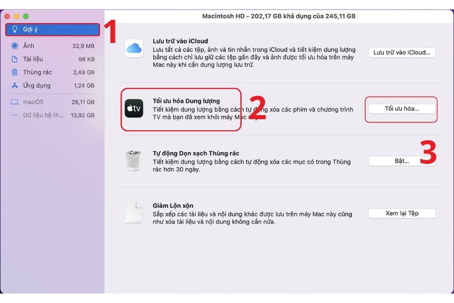 Dọn dẹp ổ cứng MacBook bằng tải dữ liệu lên