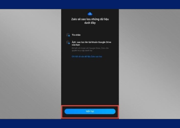 Nhập mật khẩu xác nhận sau đó chọn “Tiếp tục”