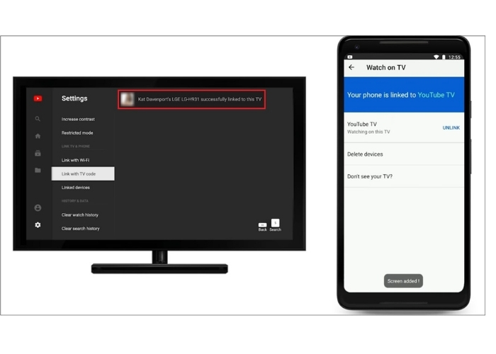 Mở ứng dụng YouTube và chọn&nbsp;đúng mã của dòng tivi