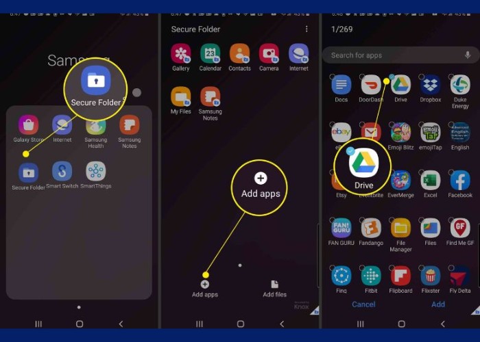 Chọn icon Thêm ứng dụng/Thêm file để chuyển ứng dụng
