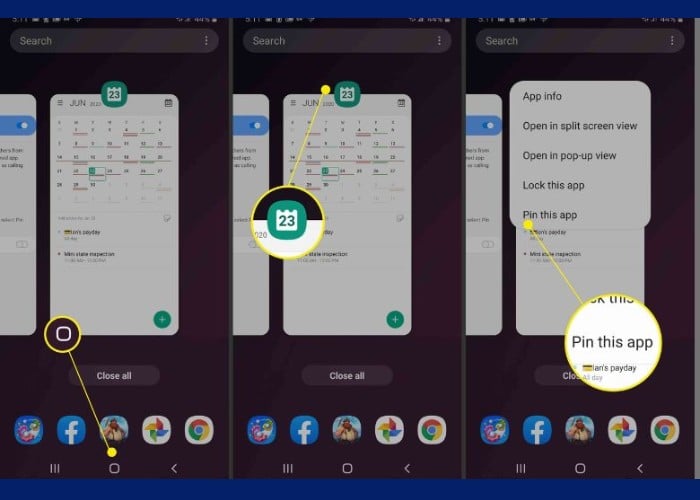 Nhấn “Ghim ứng dụng này” sau đó chờ đợi quá