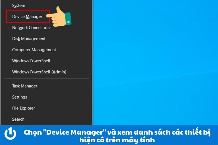 Từ Control Panel, bạn hãy nhấn chọn "Device Manager"