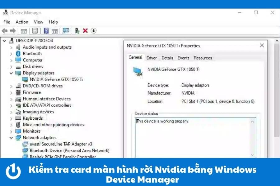 Kiểm tra hoạt động của card màn hình rời Nvidia