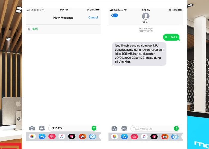 Sử dụng cú pháp tin nhắn để tra cứu lưu