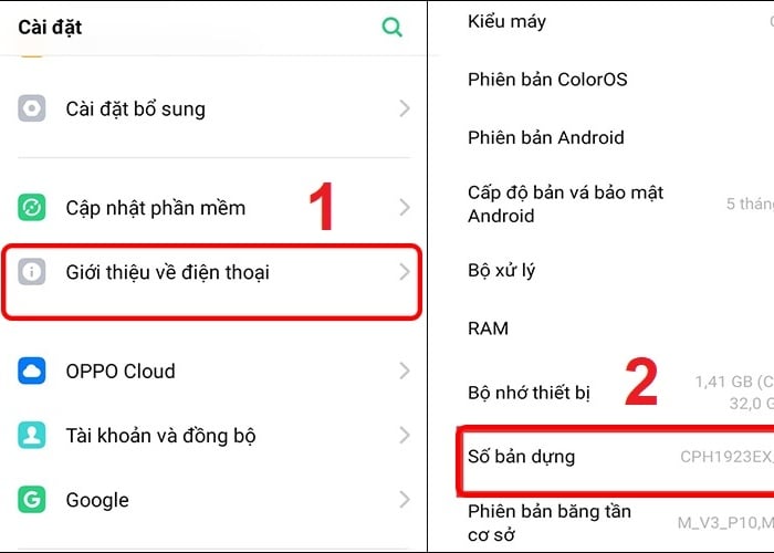 Mở “Cài đặt” để chọn “Giới thiệu về điện thoại”