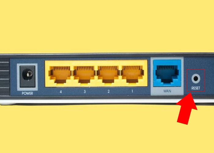 Xác định rõ vị trí của nút Reset trên Modem