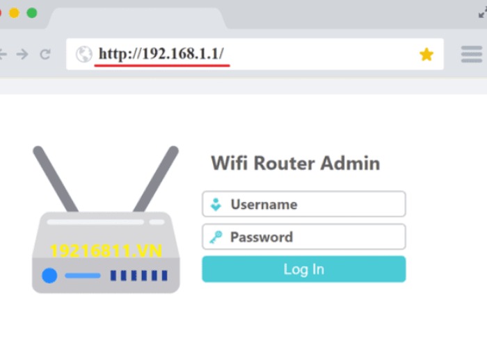 Đăng nhập vào website của router Wifi