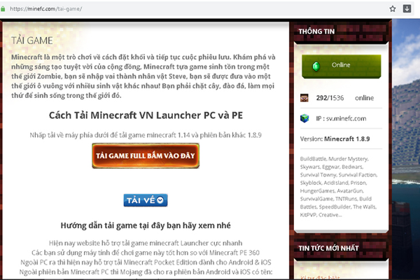 cách tải minecraft