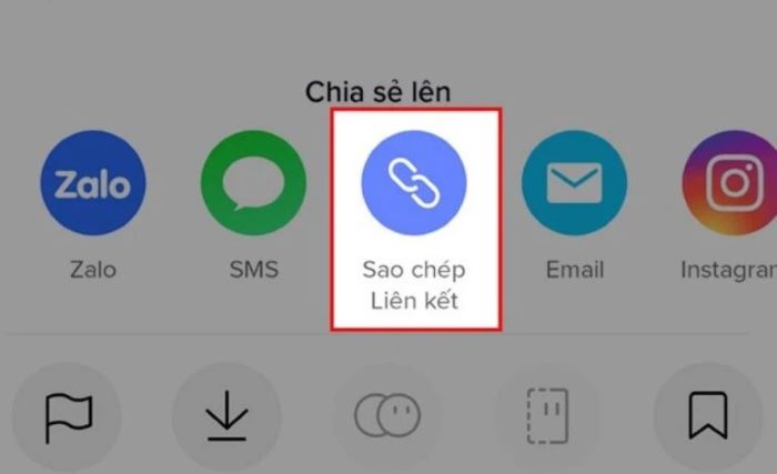 Chọn “Sao chép liên kết”