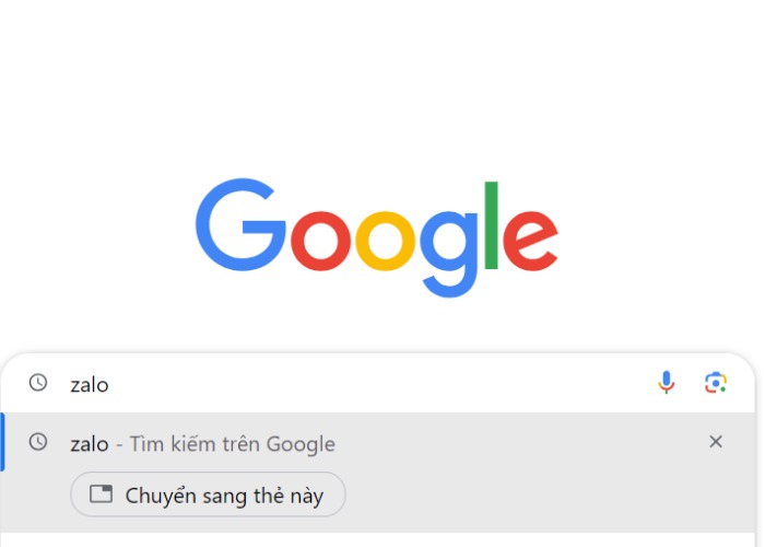 Vào Google và tìm kiếm "Zalo"