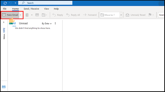 Chọn “Home” > “New Email”