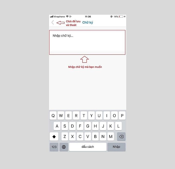 Tạo chữ ký và lưu lại