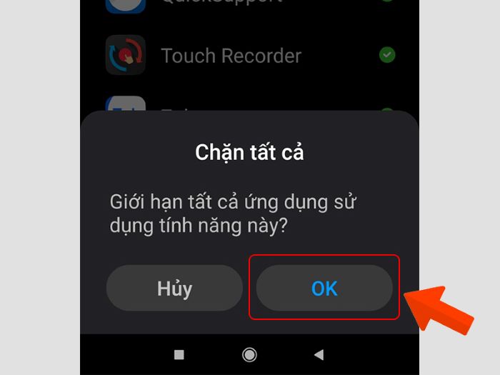 Chọn OK để hoàn tất