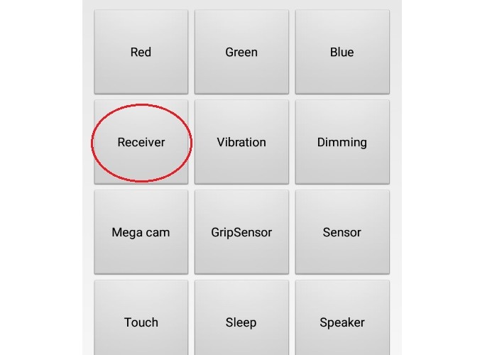 Kiểm tra màn hình bạn nhấn vào nút “Receiver”