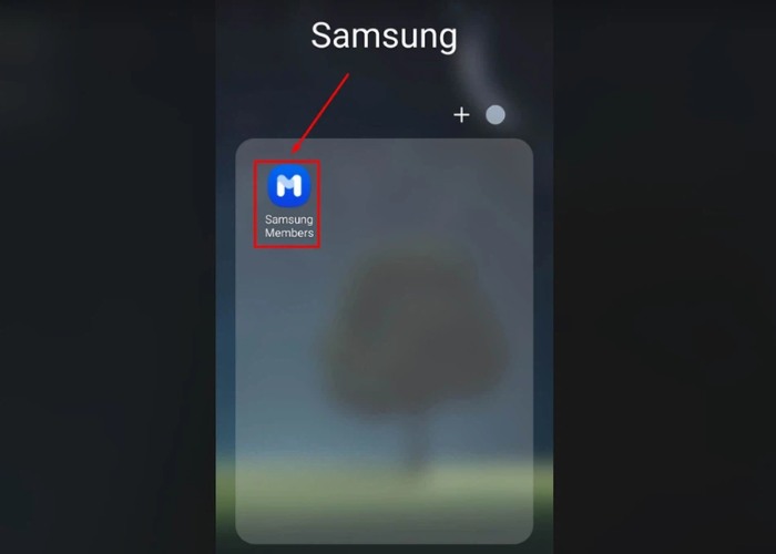 Mở ứng dụng "Samsung Members" trên điện thoại