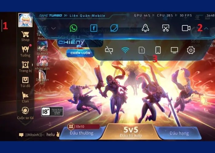 Nhấn vào biểu tượng màn hình để kích hoạt tính