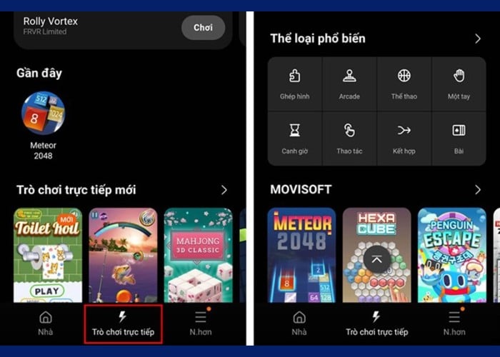 Trang thứ hai chơi game trực tuyến