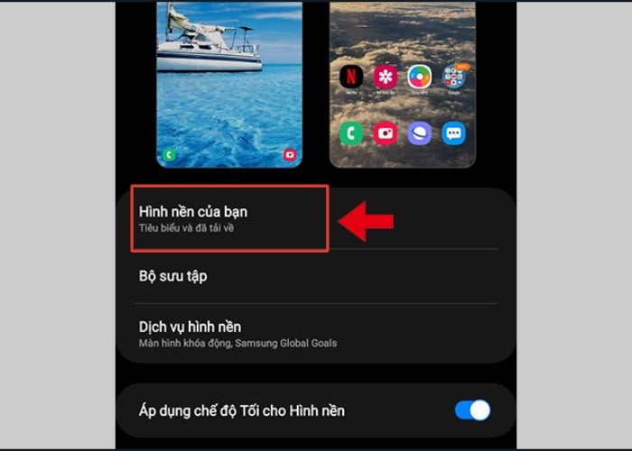 Bước 5: Một danh sách các hình nền khóa màn