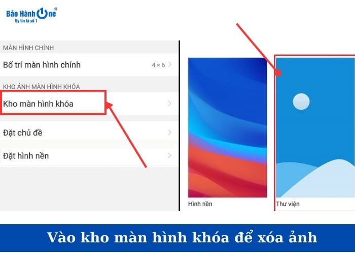 Chọn "Kho màn hình khóa" để tiếp tục quá trình