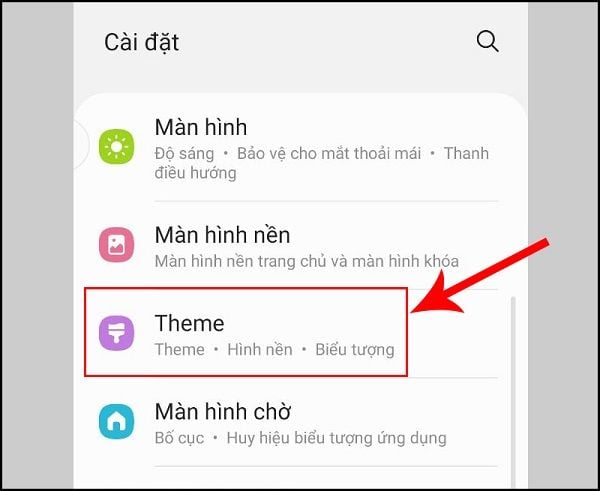 cách xóa theme trên samsung