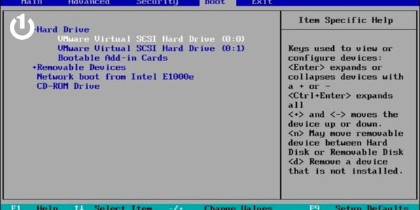 Thay đổi thứ tự khởi động BIOS