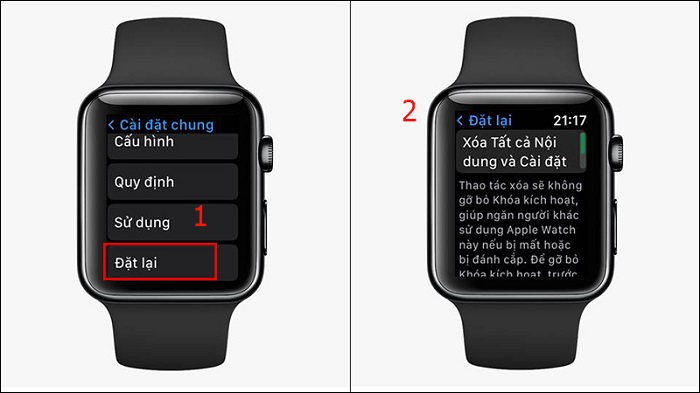 Cài đặt lại Apple Watch trên iPhone